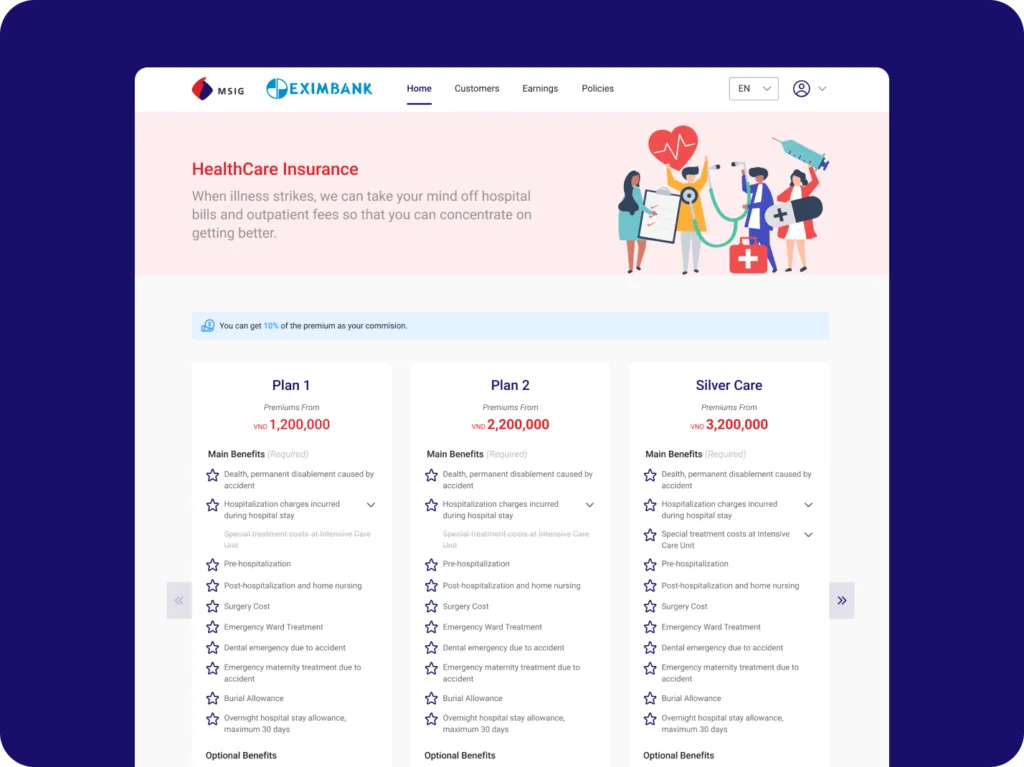 msig vn sales portal sample