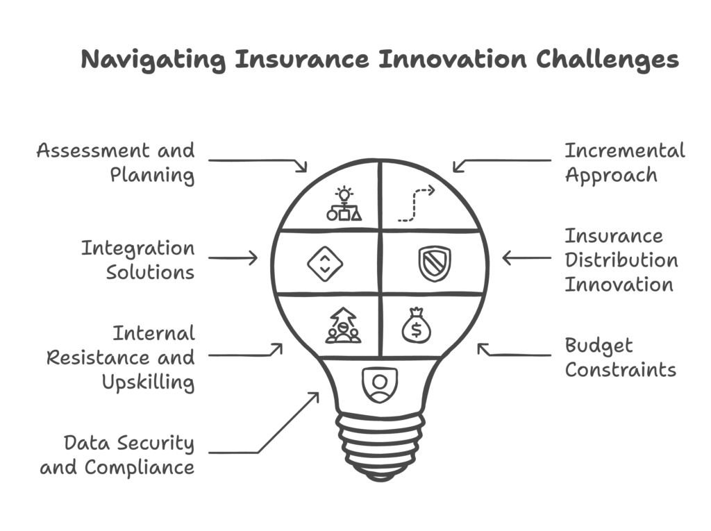 navigating insurance innovation challenges diagram